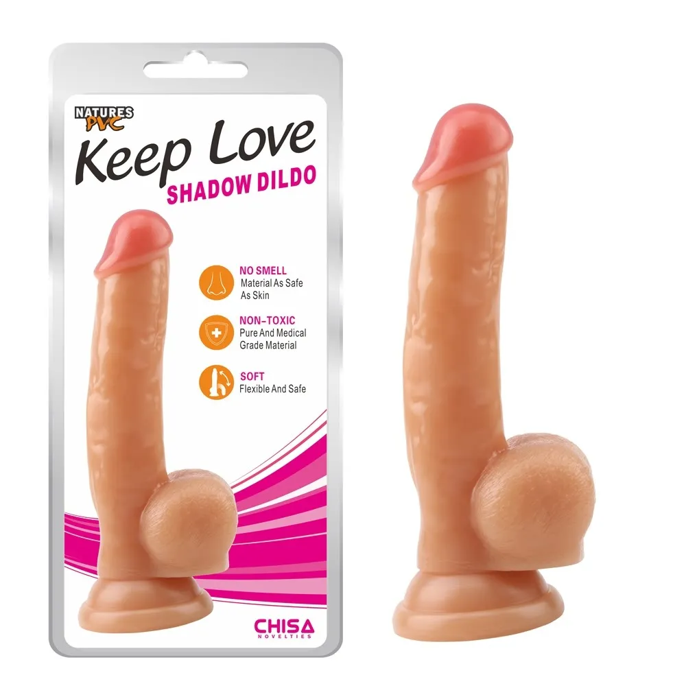Фалоімітатор з мошонкою Chisa Keep Love Shadow Dildo, бежевий 3 Фалоімітатор з мошонкою Chisa Keep Love Shadow Dildo, бежевий