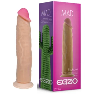 Фалоімітатор реалістичний EGZO Mad Evolution Ciberskin Great Lover на присосці, тілесний