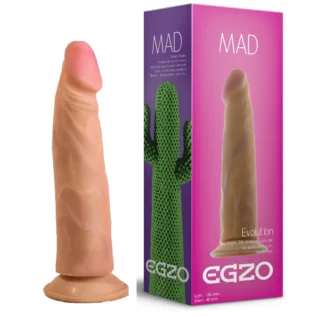 Фалоімітатор реалістичний EGZO Mad Evolution Ciberskin Keen Lover на присосці, тілесний
