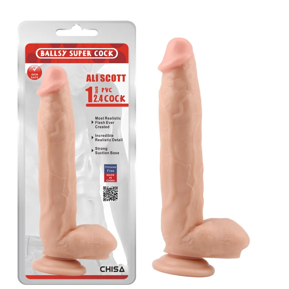 Фалоімітатор на присосці Chisa Ballsy Super Cock 12.4, бежевий 3 Фалоімітатор на присосці Chisa Ballsy Super Cock 12.4, бежевий