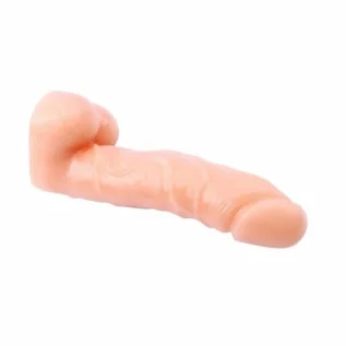 Фалоімітатор реалістичний Chisa T-skin з яєчками, бежевий - Зображення 4