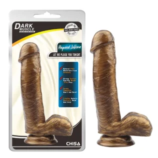 Фалоімітор реалістичний на присосці Chisa Dark Muscle, золотистий