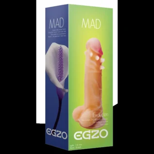 Фалоімітатор із вусиками EGZO Mad Evolution Unusual Lover на присосці, тілесний - Зображення 6
