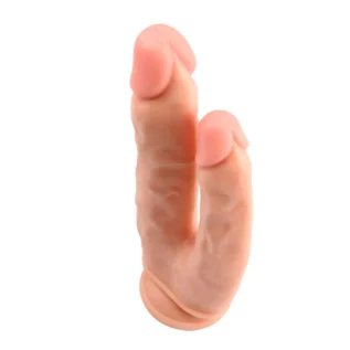 Alternative view of Фалоімітатор подвійний Chisa Ballsy Super Cock Bromeo # 01 на присосці, тілесний