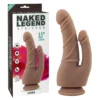 Фалоімітатор подвійний на присосці Chisa Naked Legend Stripper 8.5 бежевий