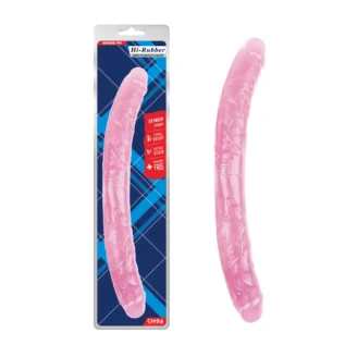 Фалоімітатор двосторонній реалістичний Chisa Hi-Rubber, рожевий