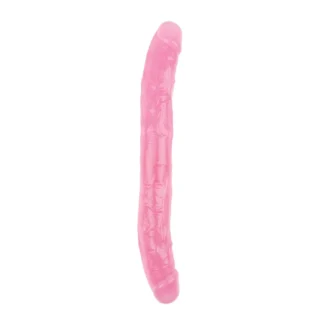 Фалоімітатор двосторонній рожевий Chisa Hi-Rubber 32,5 см * 3,5 см - Зображення 2