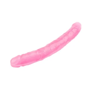 Фалоімітатор двосторонній рожевий Chisa Hi-Rubber 32,5 см * 3,5 см - Зображення 3