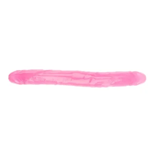Фалоімітатор двосторонній рожевий Chisa Hi-Rubber 32,5 см * 3,5 см - Зображення 5