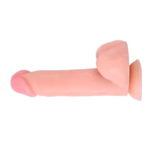 Фалоімітатор на присосці Chisa Ballsy Super Cock  7.7 з яєчками, бежевий - Зображення 4
