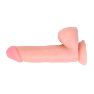 Фалоімітатор на присосці Chisa Ballsy Super Cock  7.7 з яєчками, бежевий - Зображення 5