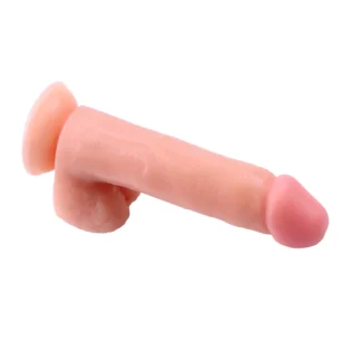 Фалоімітатор на присосці Chisa Ballsy Super Cock  7.7 з яєчками, бежевий - Зображення 3