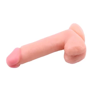 Фалоімітатор на присосці Chisa Ballsy Super Cock  7.7 з яєчками, бежевий - Зображення 2