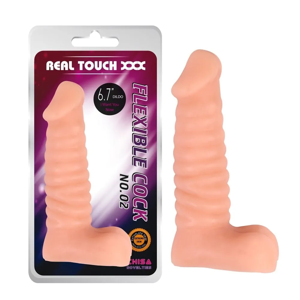 Фалоімітатор з хребтом Chisa Real Touch XXX Flexible Cock No.02, бежевий 3 Фалоімітатор з хребтом Chisa Real Touch XXX Flexible Cock No.02, бежевий
