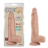 Зображення Фаломітатор реалістичний із мошонкою Chisa T-skin ReaL Dick Boy на присосці, бежевий, 22 см.