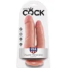 Зображення Фалоімітатор подвійний Pipedream King Cock реалістичний, на присосці, бежевий