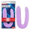 Зображення Фалоімітатор двосторонній Chisa Hi-Rubber, фіолетовий 45 см