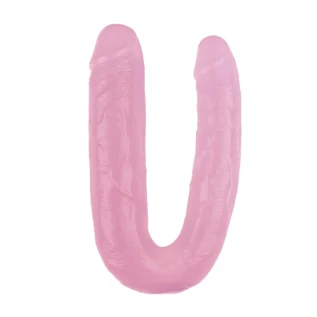 Фалоімітатор двосторонній Chisa Hi-Rubber, рожевий 22,5 см/4,5 см; 22,5 см/3,7 см - Зображення 2