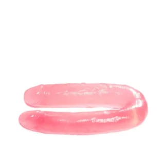 Фалоімітатор двосторонній Chisa Hi-Rubber, рожевий 22,5 см/4,5 см; 22,5 см/3,7 см - Зображення 3