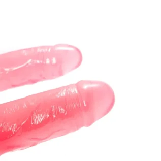 Фалоімітатор двосторонній Chisa Hi-Rubber, рожевий 22,5 см/4,5 см; 22,5 см/3,7 см - Зображення 4