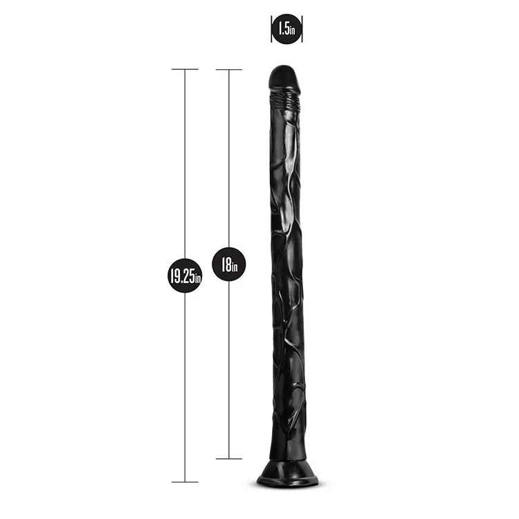 Фалоімітатор JET BLACK MAMBA 48 см Чорний 4 Фалоімітатор JET BLACK MAMBA 48 см Чорний - Зображення 2