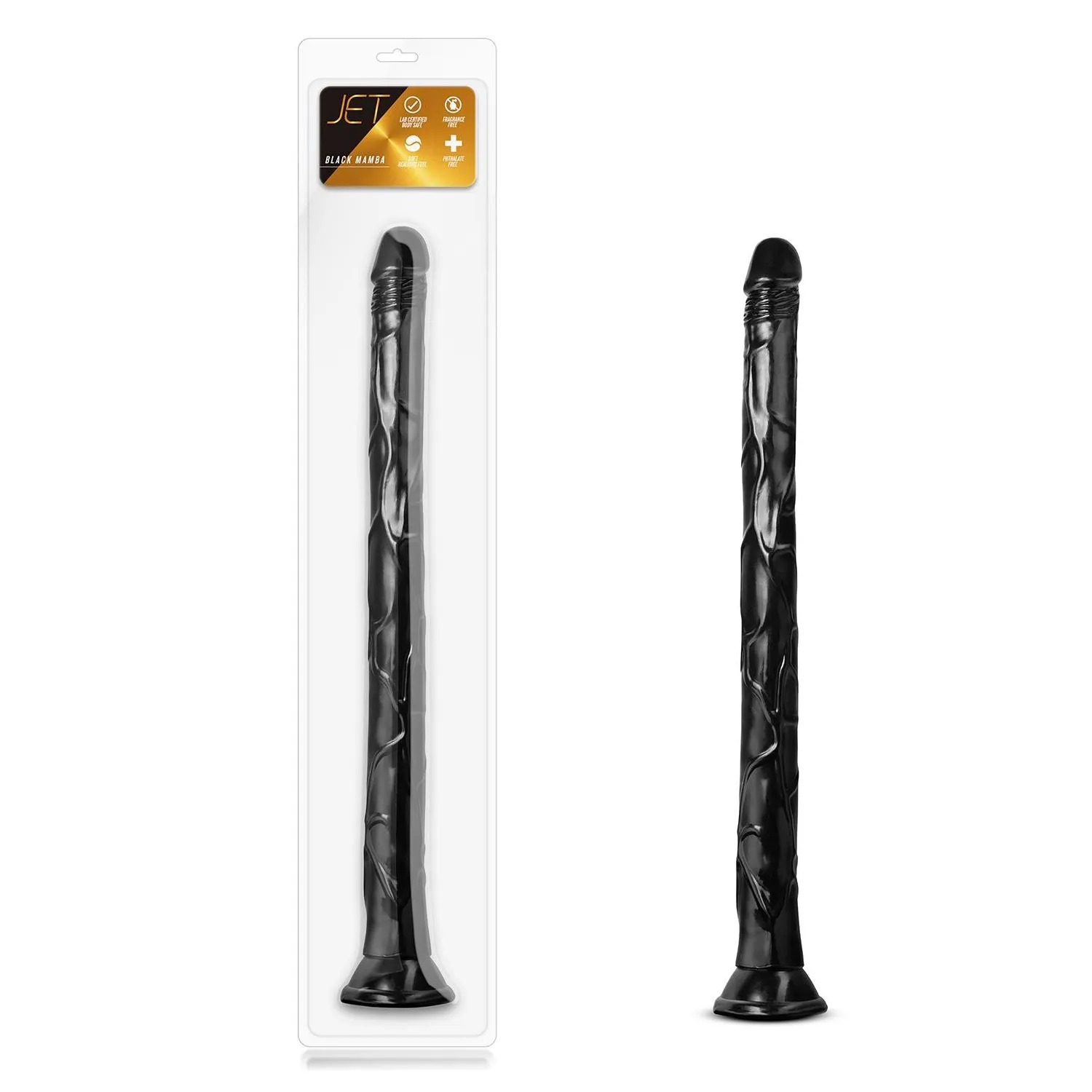 Фалоімітатор JET BLACK MAMBA 48 см Чорний 3 Фалоімітатор JET BLACK MAMBA 48 см Чорний