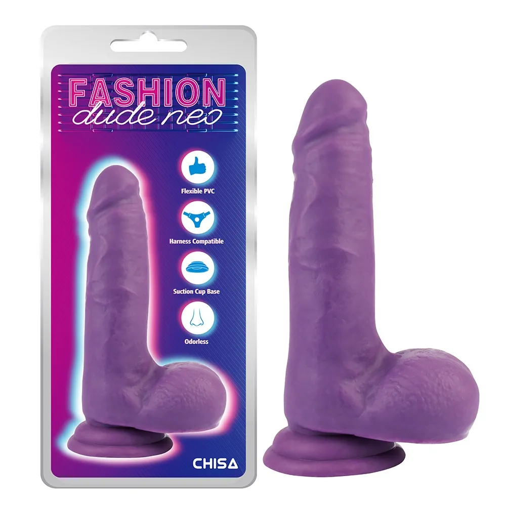 Фалоімітатор реалістичний Chisa Fashion Dude Neo Dual Density, фіолетовий 3 Фалоімітатор реалістичний Chisa Fashion Dude Neo Dual Density, фіолетовий