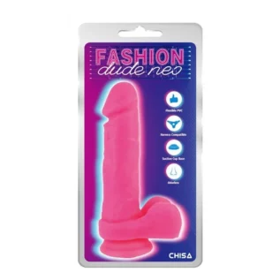 Фалоімітатор реалістичний Chisa Fashion Dude Neo Dual Density, з присоскою, рожевий - Зображення 4
