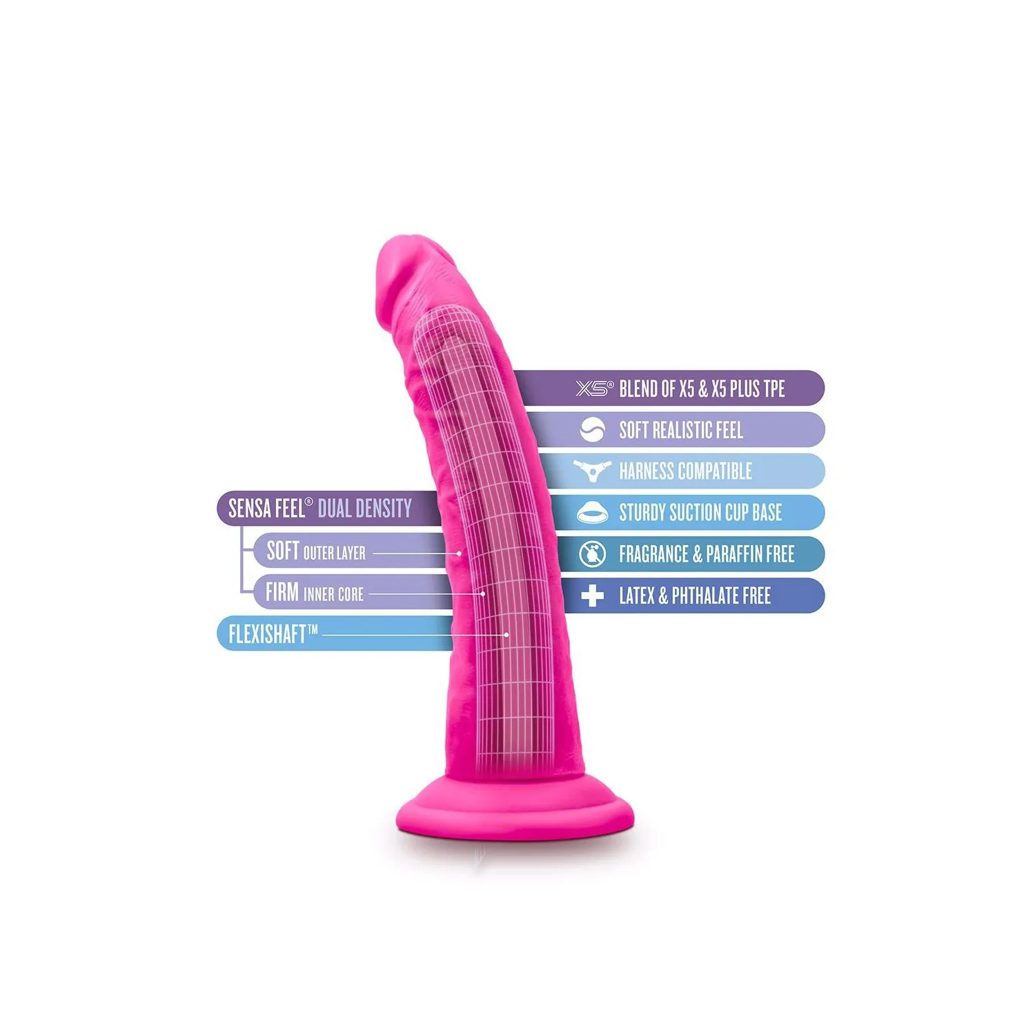 Фалоімітатор реалістичний на присосці Blush Au Naturel Bold Jack рожевий, 19 х 3.8 см 5 Фалоімітатор реалістичний на присосці Blush Au Naturel Bold Jack рожевий, 19 х 3.8 см - Зображення 3
