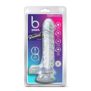 Фалоімітатор реалістичний на присосці Blush B Yours прозорий, 22.8 х 4.4 см - Зображення 4