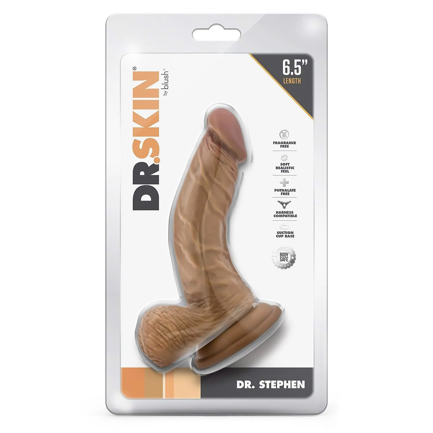 Фалоімітатор реалістичний на присосці Blush Dr. Skin коричневий, 16.5 х 3.8 см 6 Фалоімітатор реалістичний на присосці Blush Dr. Skin коричневий, 16.5 х 3.8 см - Зображення 4