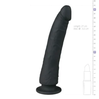 Alternative view of Фалоімітатор реалістичний на присосці Easytoys чорний, 21 х 3.4 см