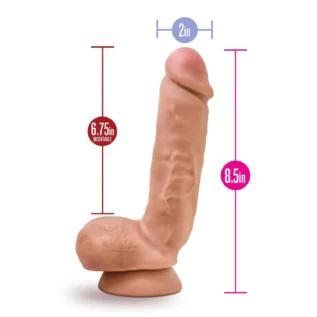 Фалоімітатор реалістичний, з присоскою Blush Loverboy коричневий, 21.5 х 5 см - Зображення 3