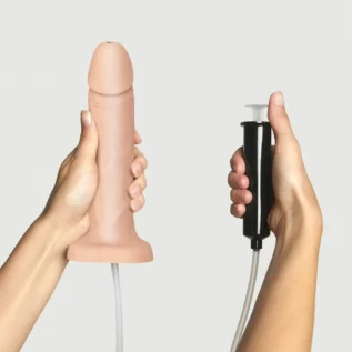 Фалоімітатор з ефектом сім'явипорскування, реалістичний, тілесний, XL Strap-On-Me