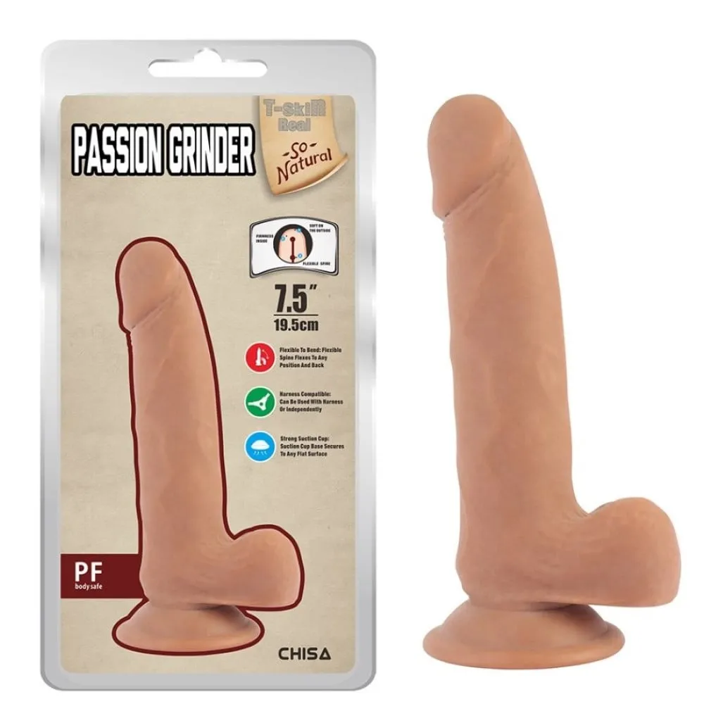 Фалоімітатор із присоскою реалістичний Chisa T-skin ReaL Passion Grinder, бежевий, 19.5 см 3 Фалоімітатор із присоскою реалістичний Chisa T-skin ReaL Passion Grinder, бежевий, 19.5 см