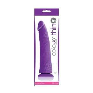 Фалоімітатор силікон NS Novelties COLOURS PLEASURES THIN 8INCH PURPLE