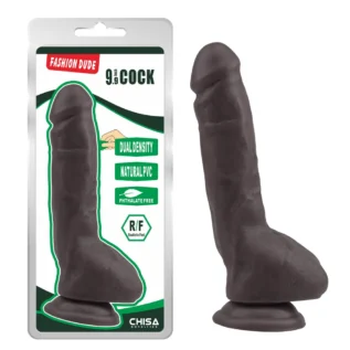 Фалоімітатор з мошонкою на присосці Chisa Fashion Dude 9,9 Cock, коричневий