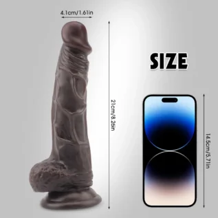 Фалоімітатор коричневий Chisa Fashion Dude 8.5 Cock реалістичний з мошонкою - Зображення 6