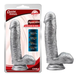 Фалоімітатор реалістичний Chisa Dark Muscle на присосці, сріблястий