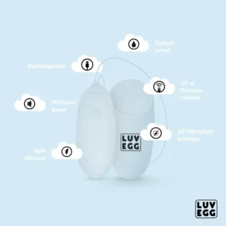 Віброяйце з пультом LUV EGG блакитне - Зображення 5