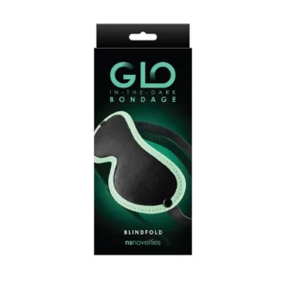 Маска на очі, світиться у темряві NS Novelties GLO BONDAGE BLINDFOLD GREEN