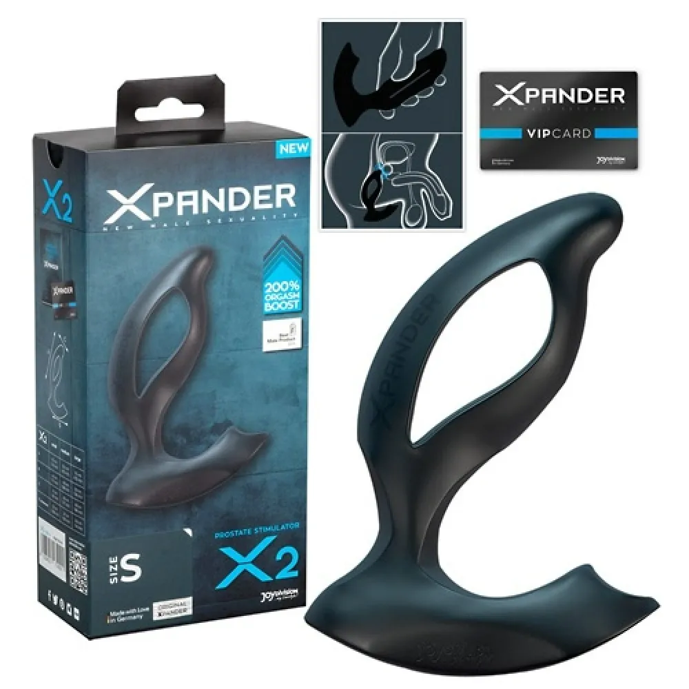 Масажер простати, розмір М, XPANDER X2 чорний, 10.5 см х 4.5 см 6 Масажер простати, розмір М, XPANDER X2 чорний, 10.5 см х 4.5 см - Зображення 4