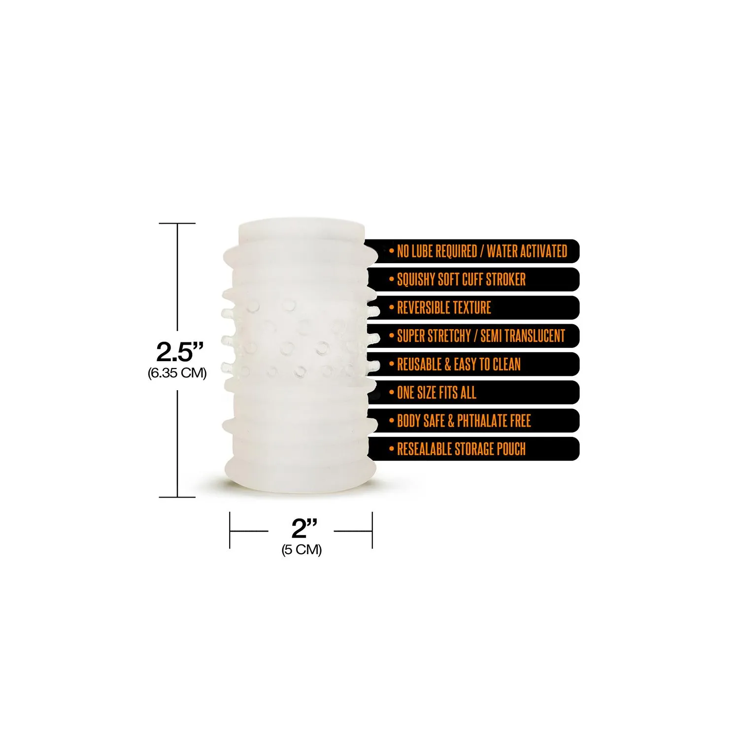 Мастурбатор рельєфний, що самозмащується Global Novelties Just Add Water Whack Pack Cuff, білий 5 Мастурбатор рельєфний, що самозмащується Global Novelties Just Add Water Whack Pack Cuff, білий - Зображення 3