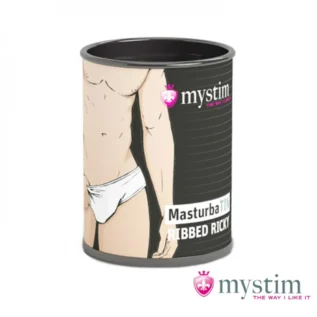 Мастурбатор нереалістичний Mystim MasturbaTIN Ribbed Ricky, білий