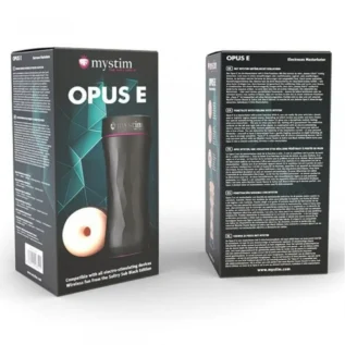 Мастурбатор з електростимуляцією Mystim Opus E Donut, бежевий, 21.5 х 8.4 см - Зображення 8