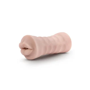 Мастурбатор в виде рта с вибропулей Blush M for Men Angie телесный - Зображення 3