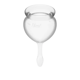 Alternative view of Набір прозорих менструальних чаш Satisfyer Feel Good медичний силікон, 2 шт. (20 мл+15 мл)
