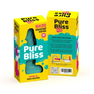 Мило член на присосці Pure Bliss BIG бірюзовий, 18 см - Зображення 8