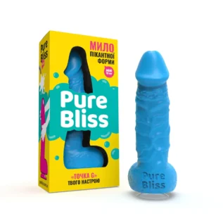 Мило член на присосці Pure Bliss MINI блакитне, 15 см