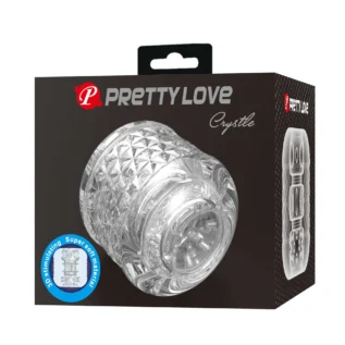 Міні-мастурбатор двосторонній Pretty Love Crystle прозорий - Зображення 7